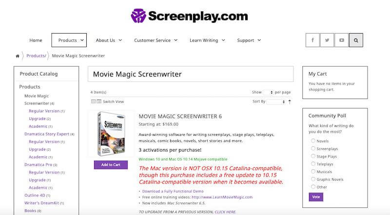 movie magic script writing software