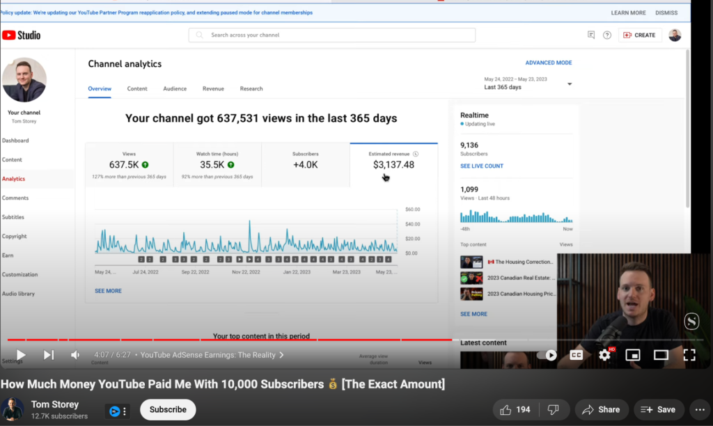 How Much Money Do You Make on YouTube with 10,000 Subscribers?